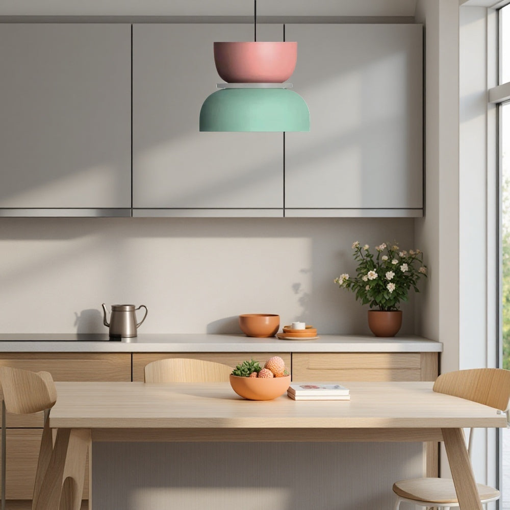 Lámpara colgante nórdica geométrica de metal - Multicolor