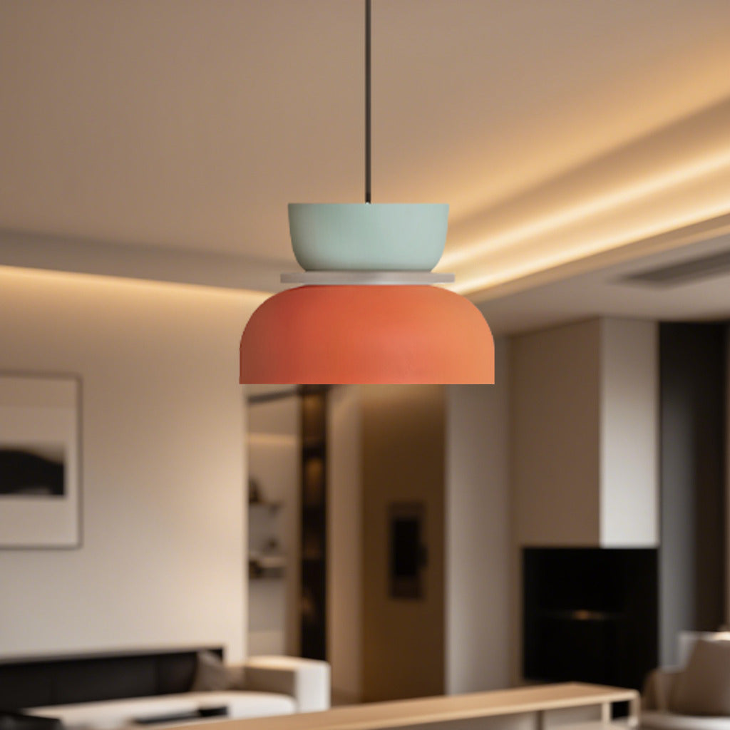 Lámpara colgante nórdica geométrica de metal - Multicolor