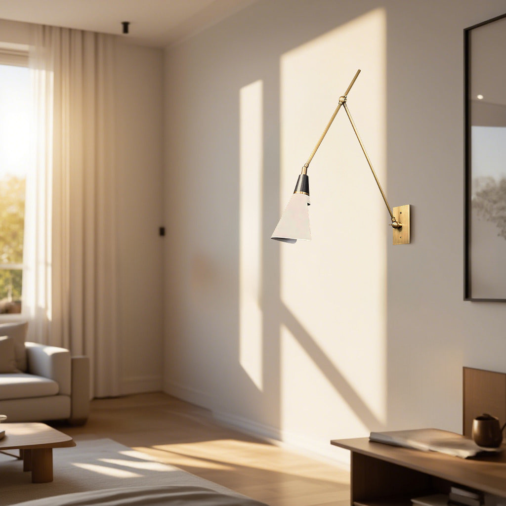 Lámpara de pared direccional - Lámpara de trabajo para pasillo en negro mate