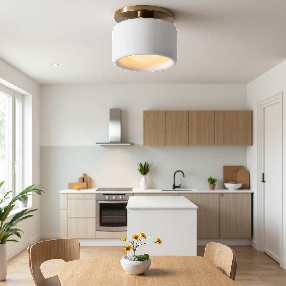 Elegante lámpara de techo de porcelana