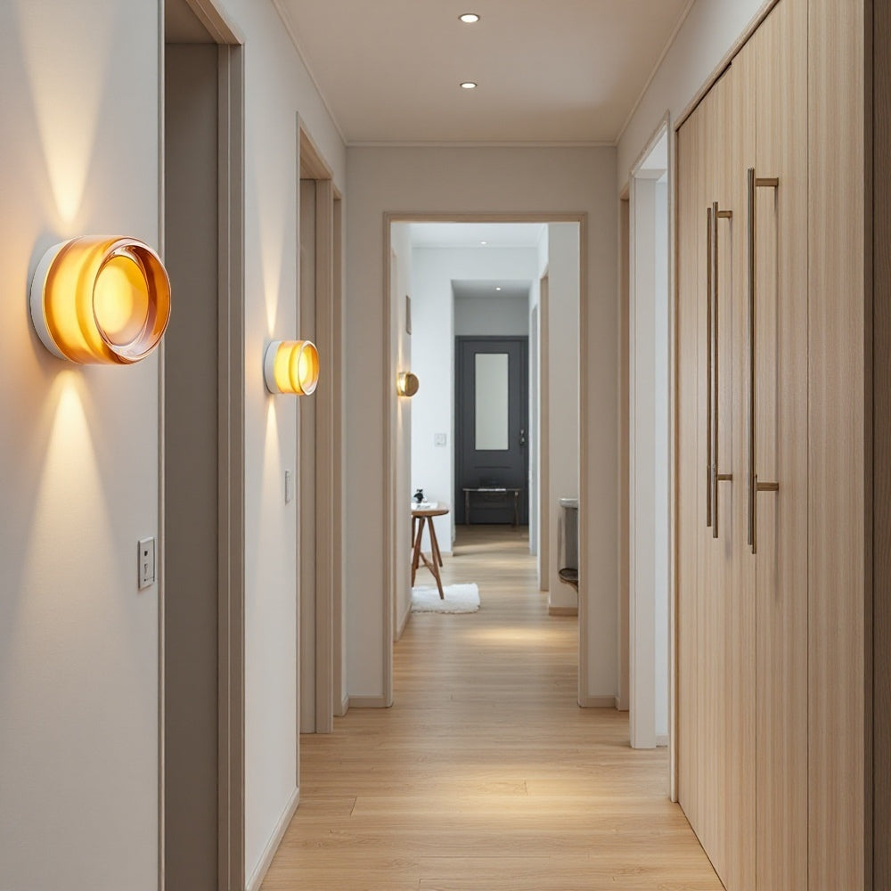 Lámpara empotrada moderna con hoyuelos para pared