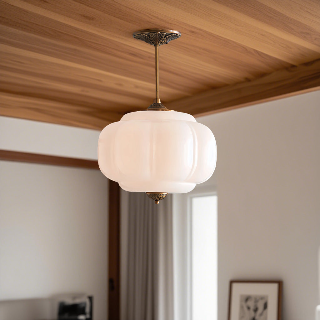 Lámpara de techo de cristal vintage: elegante iluminación semiempotrada