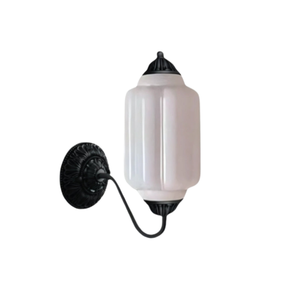 Aplique de pared clásico de latón con pantalla de cristal - Iluminación de pasillo