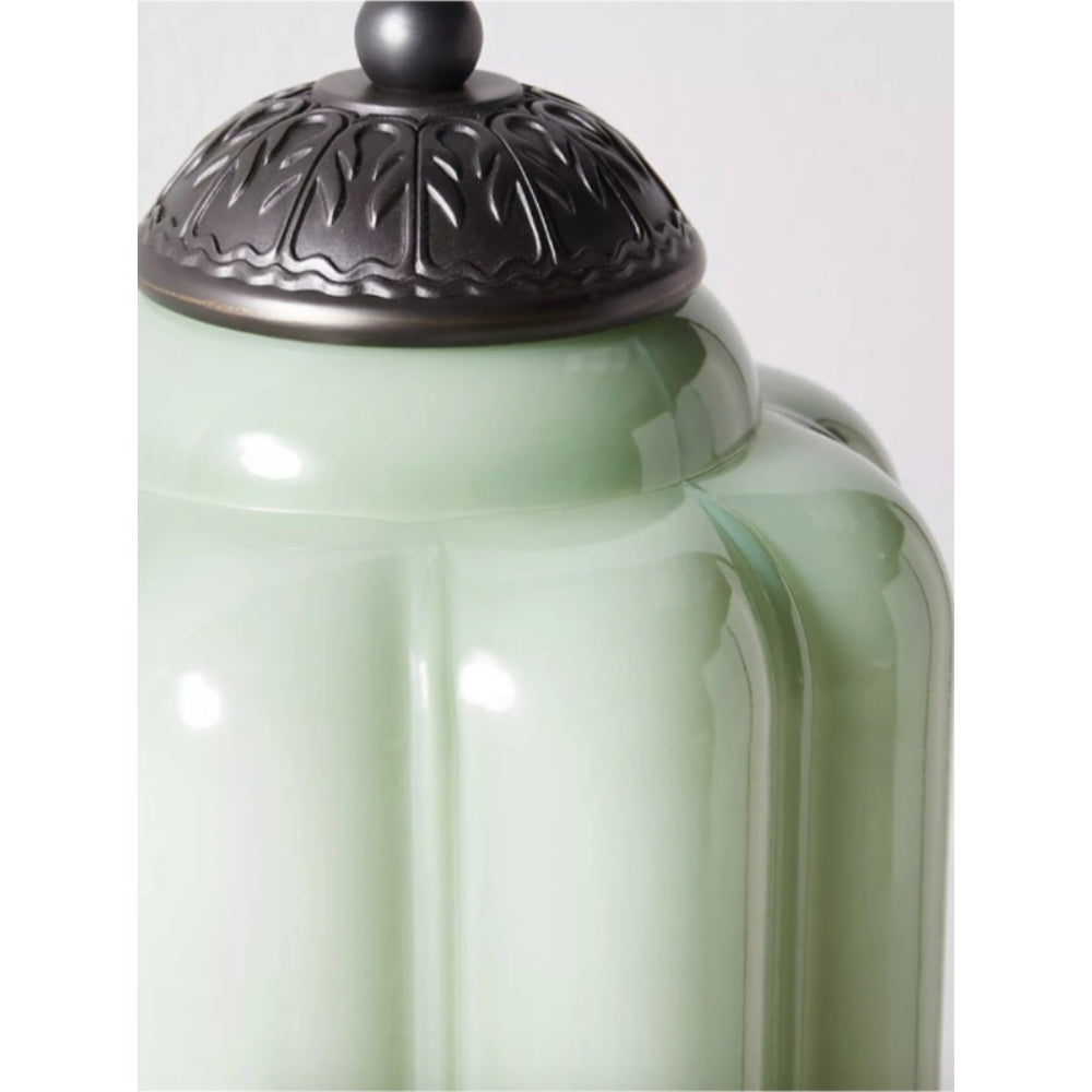 Aplique de pared clásico de latón con pantalla de cristal - Iluminación de pasillo