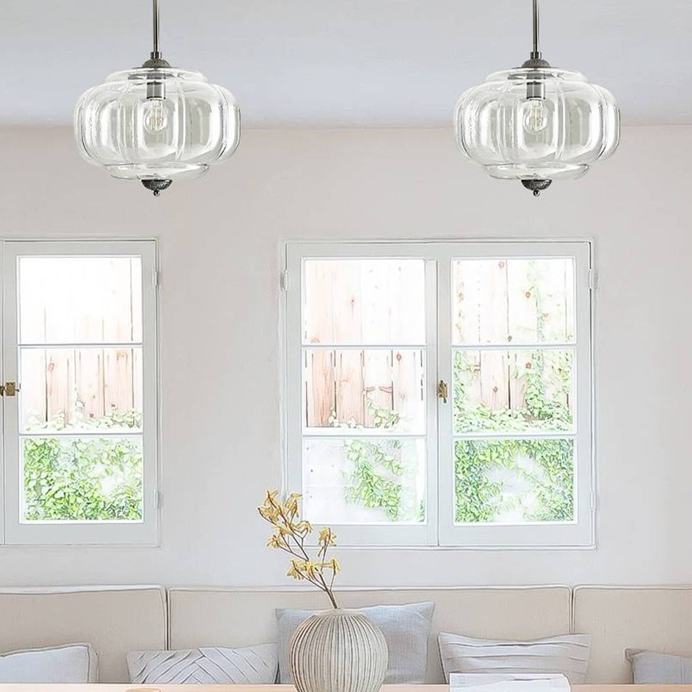 Lámpara de techo de cristal vintage: elegante iluminación semiempotrada