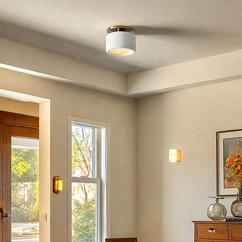 Elegante lámpara de techo de porcelana